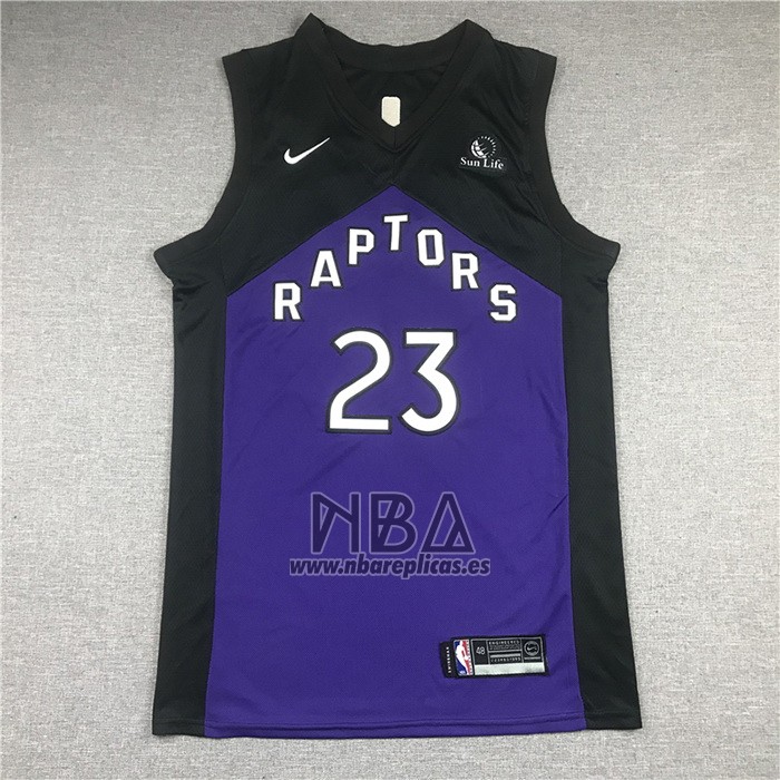 Camiseta Toronto Raptors Fred VanVleet NO 23 Earned 2020-21 Negro Violeta